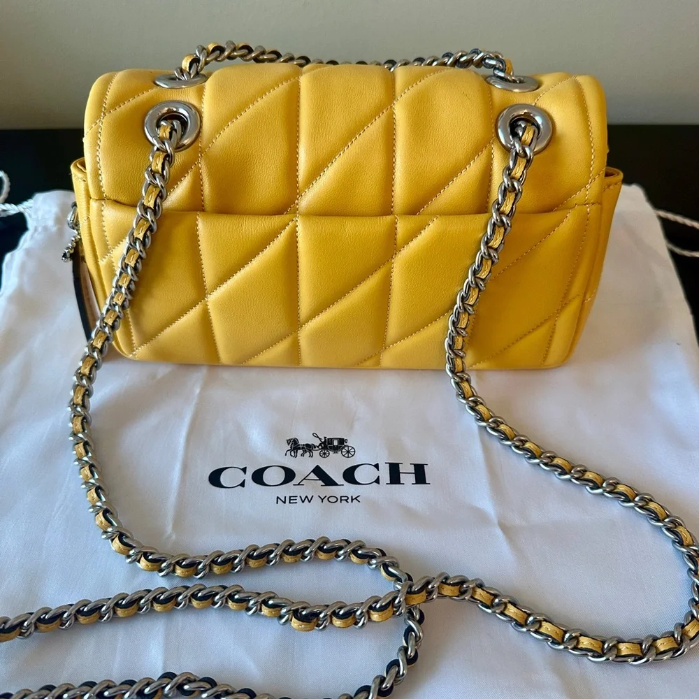 Coach Quilted Tabby 20 in Canary - Picture 3 of 6